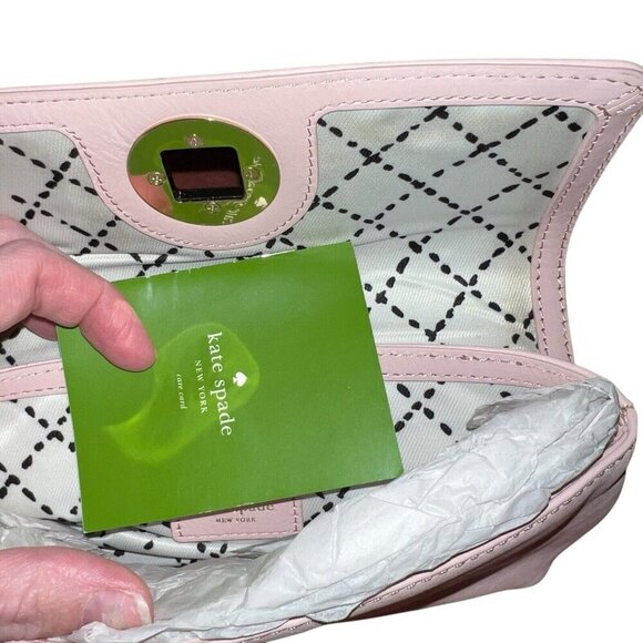Kate Spade New York Chrystie Street Evan Leather Wristlet Clutch Cipria Pink NWT - Picture 4 of 7